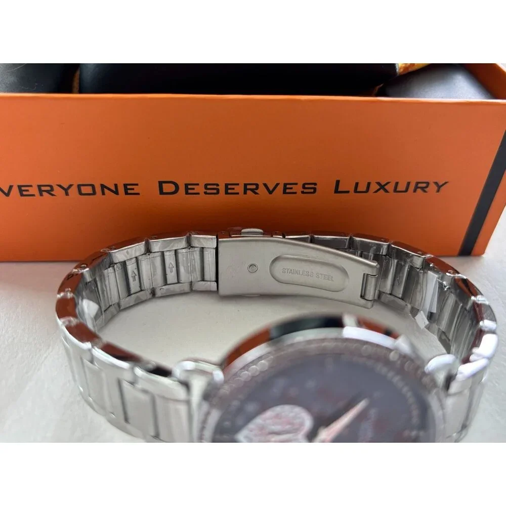 Stührling Original Women's Silver Watch With Crystal Heart Dial & Stainless Stee - Picture 4 of 5